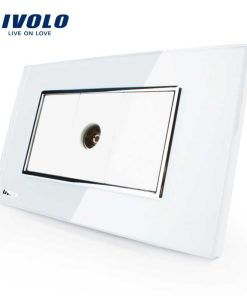 Rama sticla alba simpla pt priza Livolo C7-SR-11