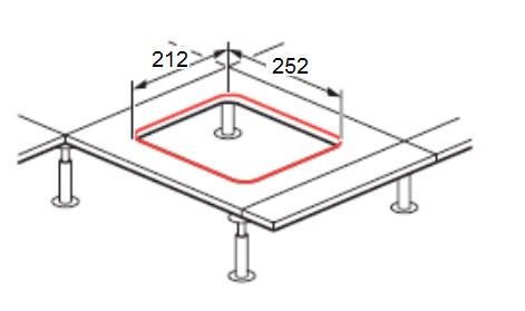 Doza pardoseala 12M capac inox Legrand