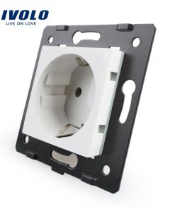 Modul priza Schuko, alba, Livolo  C7-C1EU-11