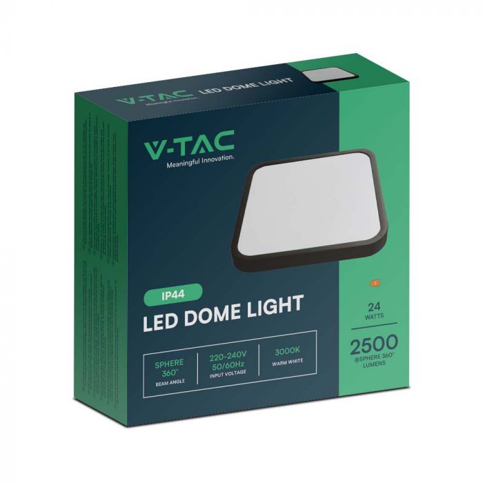 Aplica perete ip44 2xGU10 neagra patrata V-tac 7511