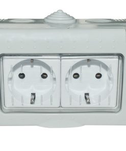 Priza dubla aparenta IP55 SPN SPN1302
