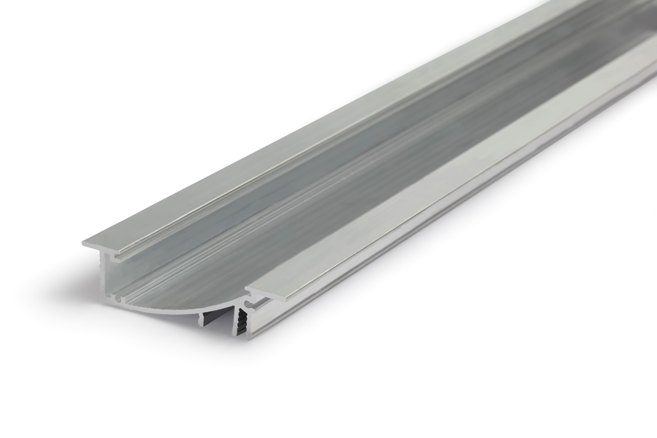 Profil led FLAT8 H/UX aluminiu brut 2M 23050000