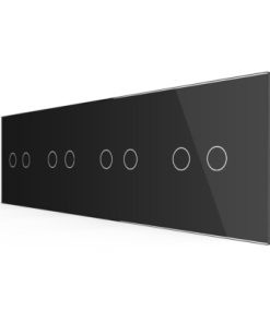 Panou intrupator 4x dublu negru