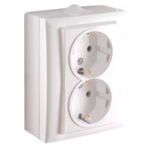 Priza cu cp 16A ALBA UNICA 2MODULE MGU3.036.18