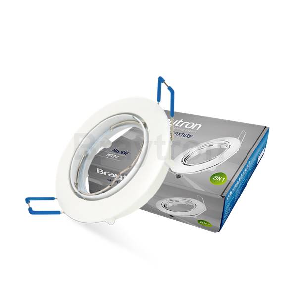 Rama spot rotunda neagra/auriu pt GU10 Braytron BH03-05116