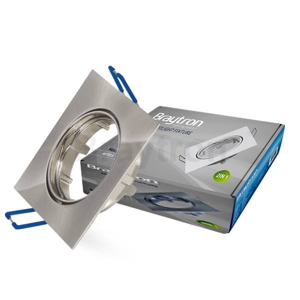 Rama spot patrata negru 1x GU10 Braytron BH03-05021