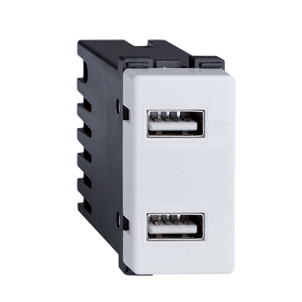 PRIZA DUBLA LECCE USB ALB 26014 ELMARK