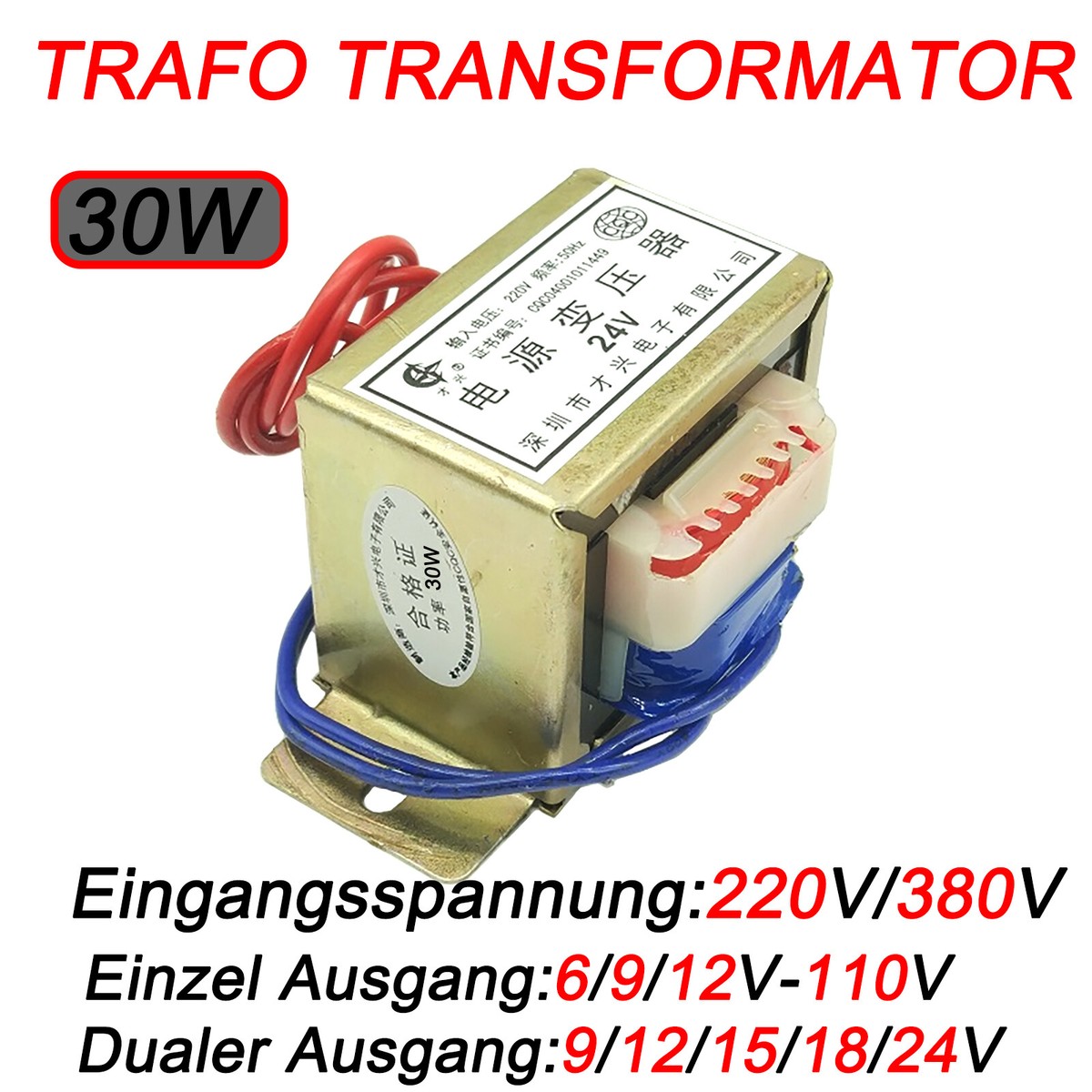 Transformator 30w 80-90 v 300mA MASTER LED 3087