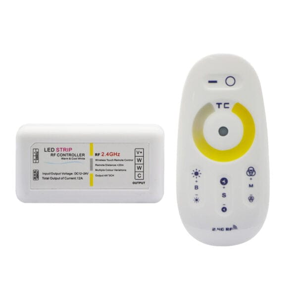 Telecomanda touch rotunda alb 2x1.5v 1 zona MONO MI-light FUT087